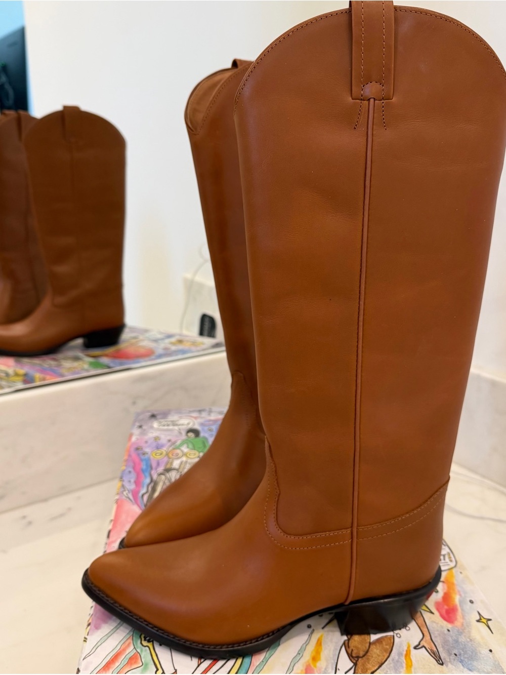 NEW Anthropologie Jeffrey Campbell Andouille Western Boots Size 7 - Picture 7 of 7